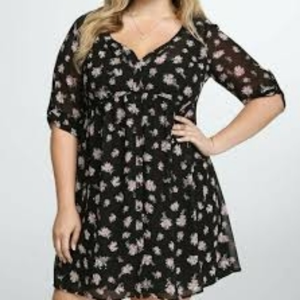 Torrid challis midi dress size 3